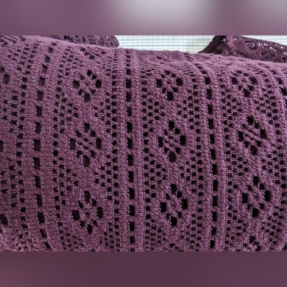 DEX Women's Burgundy   Crochet Knit Top Size 3x - Picture 9 of 10